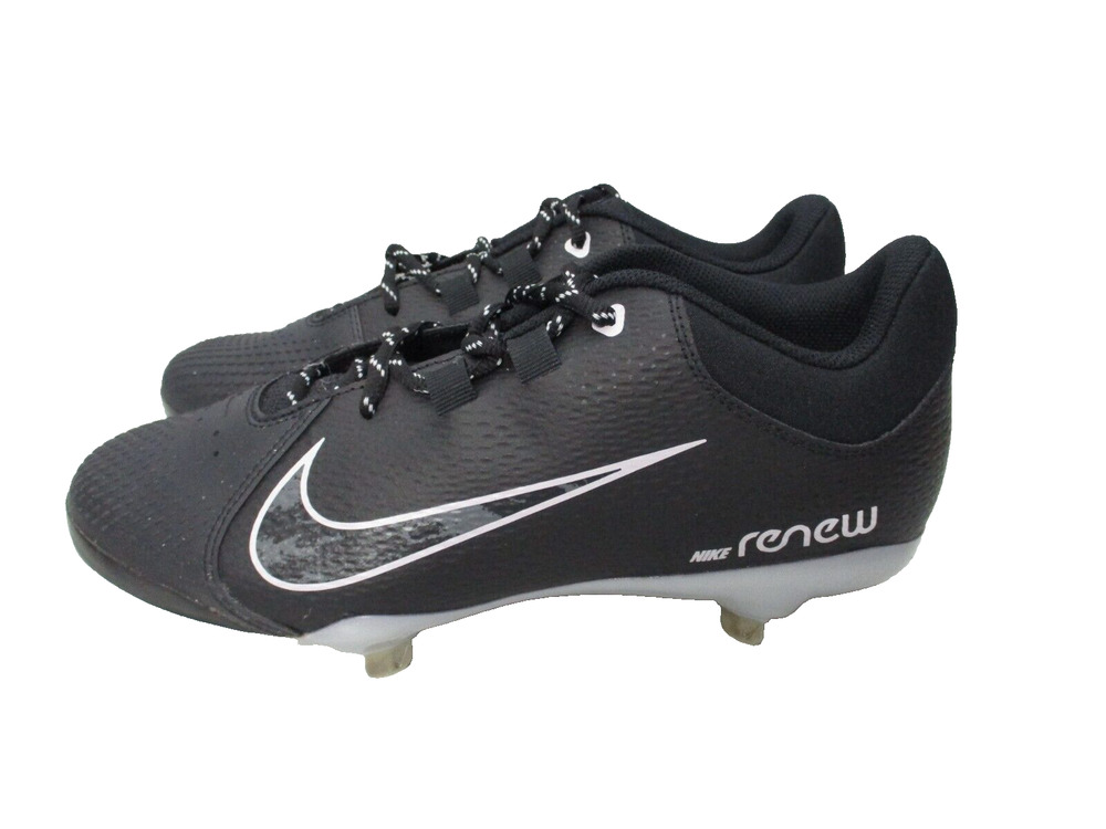 Nike Hyperdiamond 4 Pro Black Lace-Up Softball Metal Cleats Womens Sz 10.5